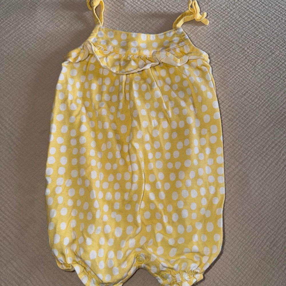 Carter's Yellow and White Baby Romper